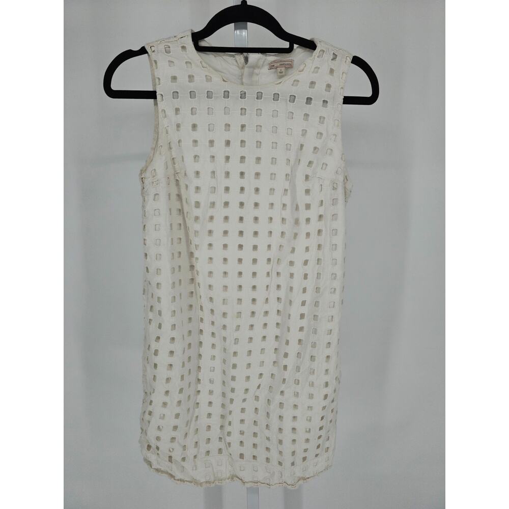 Gap Womens Sz 2 Kiss Me Mimi Shift Dress White Sleeveless Y2K